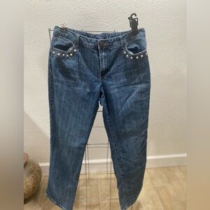 Women’s Baccini Jeans with Embellished Pocket Trim Size 16